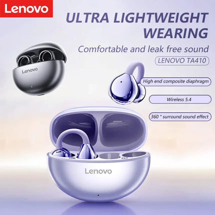 Lenovo TA410 Wireless Bluetooth 5.4 Earphones TWS Panoramic Sound Effects Ultra Long Battry Life Headphones Comfortable To Wear
