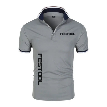 Men's New T-shirt Classic Short-sleeved Polo Shirt Summer Top Casual T-shirt Button Collar Super Large M-4XL Casual Polo Shirt