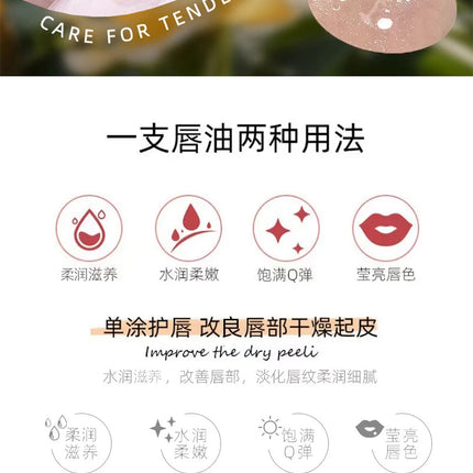 Bee Lip Oil Water-shine Glass Transparent Lip Honey Dry Repair Lip Care toot Lip Moisturizing Lip Oil