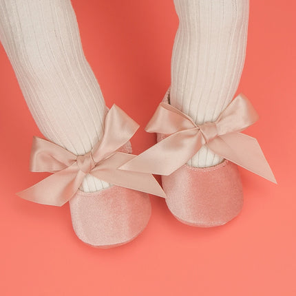 Infant Girl Princess Cute Bow Fringe Shoes Toddler Soft Rubber Sole Anti-Slip Footwear Crib First Walk Shoes 0-18 Months