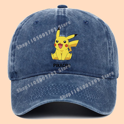 Pokemon Baseball Caps Pikachu Kawaii Anime Figures Sunshade Hats Summer Outdoor Parent-Child Sunhat Trendy Duck Tongue Cap Gift