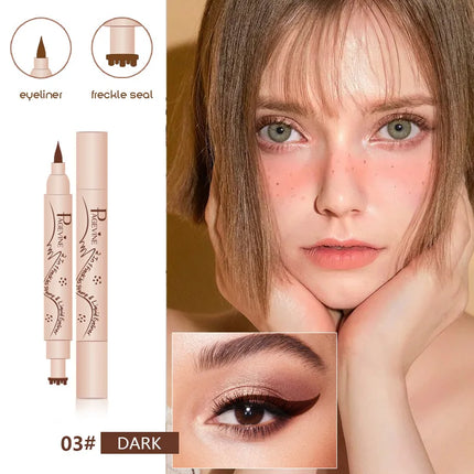 Double-end Freckles Stamp Pen Makeup 3-IN-1 Eyeliner Freckle Seal Waterproof Face Concealer Contour Natural Brown Freckle Makeup