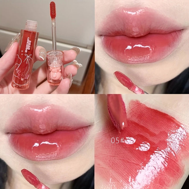Mirror Lip Glaze - Glossy Lip gloss,Moisturizing Non-stick Cup Nude Lipstick High Pigmented Liquid Lipstick Lip Cosmetic Makeup