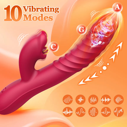 Female Licking Thrusting Dildo Vibrator G Spot Clitoris Anal Stimulator Vagina Masturbators Adult Sex Toy for Women 18+