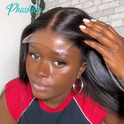 Phashion 4x6 2X6 Real HD Lace Only Deep Parting Straight Hair Ultra-thin Swiss Lace Closure Tiny Knots 100% Human Hair On Sale