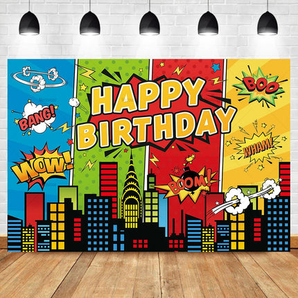 Marvel Superhero Backdrops Custom Banner Avengers Theme Party Kids Birthday Photography Poster Studio Wall Decoration Background