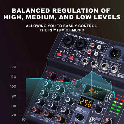 Sound card mixer mobile computer live broadcast network K song recording arranging suit belt USB reverberation 5V