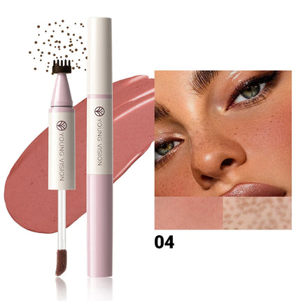 Double-headed Blush Freckle Stamp Pen Long-lasting Waterproof Natural Quick-drying Liquid Blusher French Freckle Makeup Tool