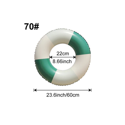 1PC Inflatable Swim Ring, Adult Pool Floats, Striped Swimming Float Summer Beach Water Toy Pool Party Ring