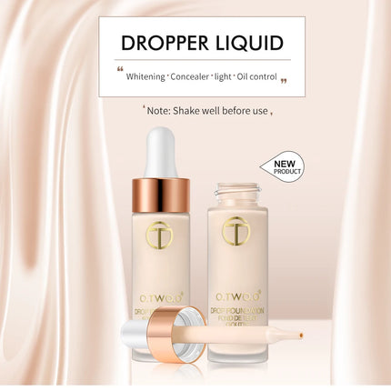 Natural Finish Liquid Foundation Full Coverage Makeup Base Oil Free BB Cream Long Lasting Face Concealer Cosmetics