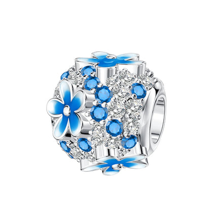 925 Silver Flowers Bouquet Rose Sunflower Blossom Petal Charms Beads Pendant Bracelet Necklace DIY Valentine's Day Gift Jewelry