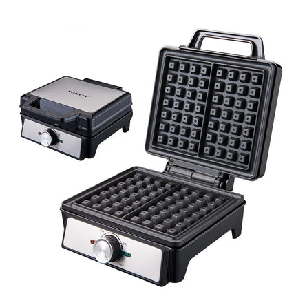 Home waffle maker, breakfast bread maker, sandwich maker, adjustable temperature control, electric baking pan