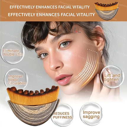 1/2/3Pcs Portable Lymphatic Face Contour Brush Face Massage Reduce Double Chin Puffiness Facial Sculpting Guasha Face Scraper
