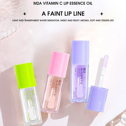 Vitamin C Lip Essence Oil Lip Oil Moisturizing Lip Liquid Hydrating moisturizing primer Improve lip lines and remove dead skin f