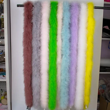 2M Soft Turkey Marabou Feather Boa 11-50g for Scarf Clothing Christmas Tree Decor Shawl Craft Costume Wedding Dress Plume Boas