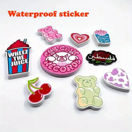 100pcs Custom Design Vinyl Decals Stickers Holograhic Labels Die Cut Water Resistant Personalized Packaging Wedding Party Labels