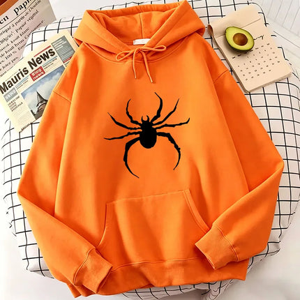 Hip Hop Spider Print Hoodies Spring Autumn Winter Casual Hoodies Sweatshirts Men Women Graphic Hoodie Sweatshirt