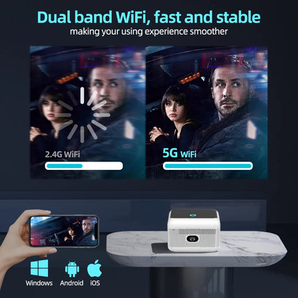 VIVICINE F3 Native 1080P Projector 4K Support Auto Focus Keystone Android 9.0 WiFi6 Home Theater