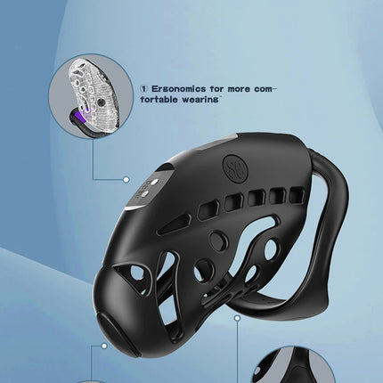Intelligence Chastity Cage Men's Sm Conditioning Abstinence Plastic Penis Lock with Urethral Blockage Remote Control