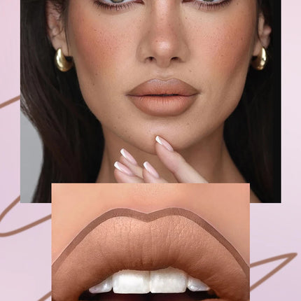 QIBEST Matte Liquid Lipliner Pencil Waterproof Plumping Stain Lipstick Natural Lip Liner Outline Lips Contour Pen Cosmetics