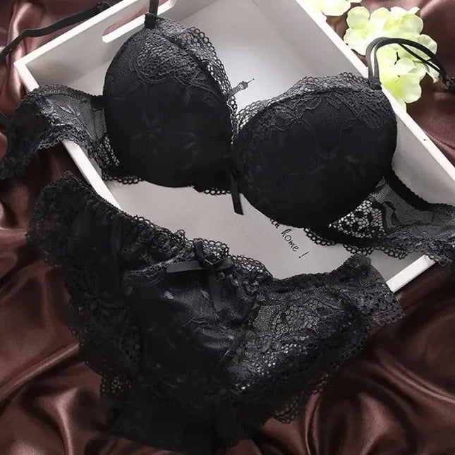 Girls Bra Sets for Women Push Up Bras Underwire Brassiere A B Cup Underwear Lingerie Three Quarters(3/4 Cup) Sexy Bralette Cheap