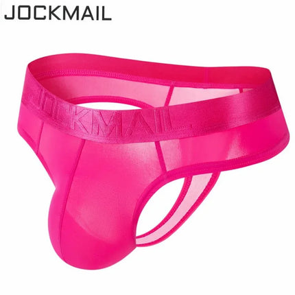 JOCKMAIL men's transparent underwear mens penis pouch briefs bikini men thongs  tanga hombre slip jocks gay underwear jockstrap