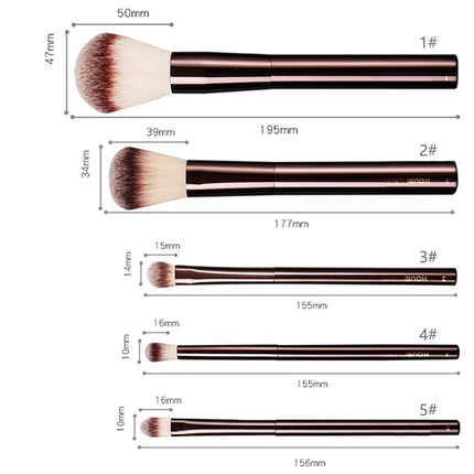 1pc Hourglass Powder Contour Makeup brushes Foundation Blusher Make up brush metal handle Concealer Bronzer high end with box