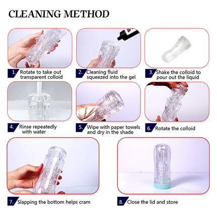 Male Masturbator Cup Soft Pussy Sex Toys Transparent Vagina Adult Endurance Exercise Sex Products Vacuum Pocket Cup for Men 18+