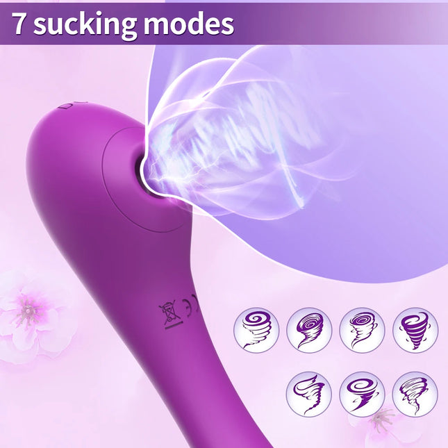 Clitoral Sucking Vibrators 2 IN 1 Adjustable G Spot Clit Clitoris Sucker For Women Dual Stimulation Sex Toys Goods for Adults 18
