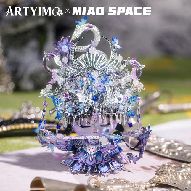 ARTYIMO X MIAO SPACEMiao Ethnic Cat 3D Metal Puzzle DIY Educational Desktop Decor Stress Relief Gift for Her Birthday