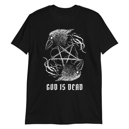 God Is Dead Unisex T-Shirt Pentagram Shirt Antichrist T-Shirt Hail Satan Tee Satanic Shirt Black Metal Dark Art Shirt Occult Tee