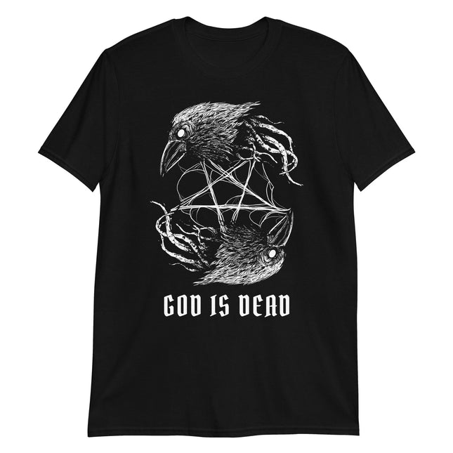 God Is Dead Unisex T-Shirt Pentagram Shirt Antichrist T-Shirt Hail Satan Tee Satanic Shirt Black Metal Dark Art Shirt Occult Tee
