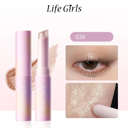 Water-like Jelly Eyeshadow Stick Pearlescent Glitter High-gloss Eyeshadow Crystal Shiny Multi-color Eye Shadow Highlighter Stick