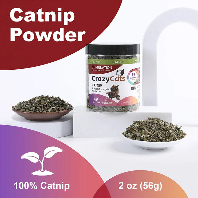 Pet's Cat Premium Catnip - 56g Jar of High Potency Catnip, 100% Natural & Chemical-Free, Safe for All Cat Ages
