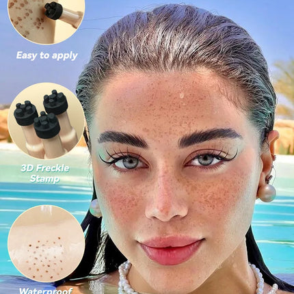 Freckle Pen Natural Lifelike Fake Freckles Pen Lasting Look Dot Spot Pen Makeup Waterproof Light/Dark Brown Freckles Stamp Pen