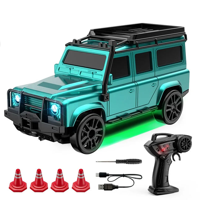 1/64 Scale Drift RC Car 2.4G Desktop Mini Racing Model with ESP 4WD Remote Control Vehicle Toy For Adults Kids Ideal Gift