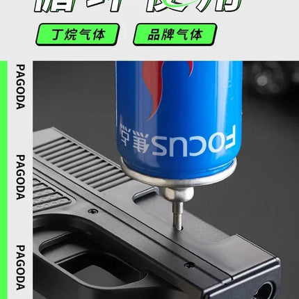 Capacity 10PCS Pistol Style Lighters with 3 Cigarette Case Jet Blue Flame Gas Lighter Windproof Cigar Lighter Gadgets for Men
