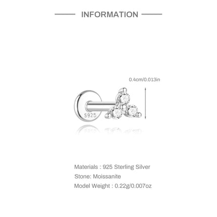 Aide Mini 2/3/4mm Moissanite Earring For Women 925 Sterling Silver Earring INS Trend Wedding Ear Studs Jewelry Brincos de Pratas