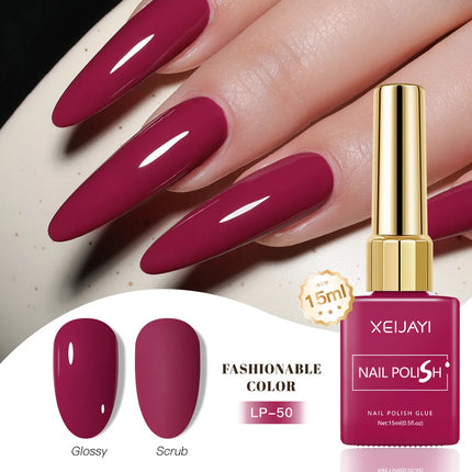 Colored Square Bottle Nail Varnish Gel 60 Colors Gloss Matte Ice-clear Nail Polish Fruit Green Nail Art Soak Off UV Gel Lacquer