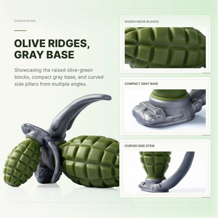 KORYM Hand Grenade-style Anal Plug Sex Adult Toys for Men and Women Pure Silicone Anal Expansion Toys Butt Plug with Protrusions