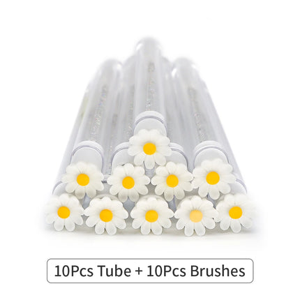 10/50Pcs Eyelash Brush Tubes With Crystal Lash Mascara Wands Eyebrow Comb Spoolies Container Lash Brush Applicators Makeup Tools