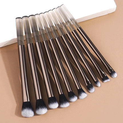 10pcs Eyeshadow Brushes Multi-Functional Eye Makeup Brushes, Portable For Travel Details Brushes for Highlight, Conceal Beauty