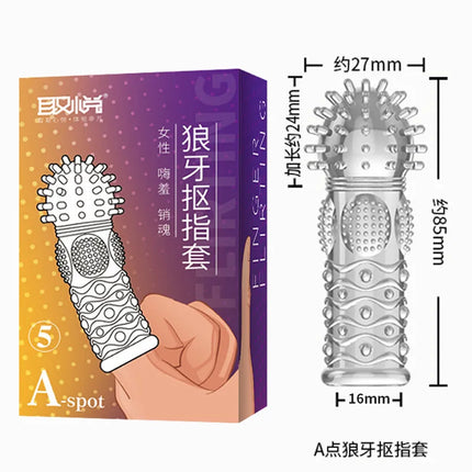 Finger Sleeves Vibrator Accessories Masturbation Sleeve G-Spot Clitoral Stimulator Finger Sleeves Sex Toys for Women Pleasure