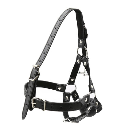 Couples Cosplay Open Mouth Gag BDSM Bondage Restraints Breathable Ring Harness Strap Fetish Silicone Gag Ball Sex Toys For Women