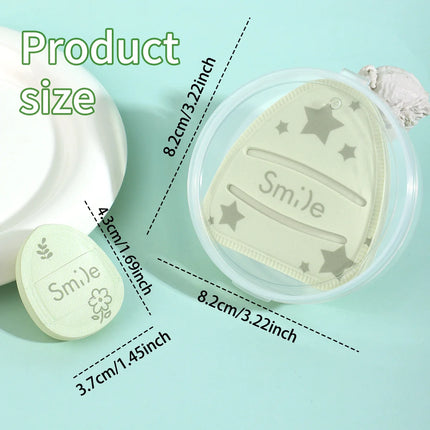 3PCS puff combination, including 1 big matcha green puff +1 detailed puff +1 storage box, a good choice for beauty tools