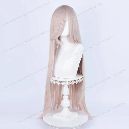 Anime 100Cm Long Staight Cosplay Synthetic Wig Black White Red Pink Brown Gold Blue Women Heat Resistant Hair High Quality Wigs