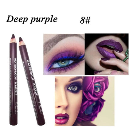 Beauty Eye Cosmetics Glitter Colourful Matte Waterproof Highlighter Pigment Eyeliner Pencil with Sharpener Eye Shadow&Liner Pen