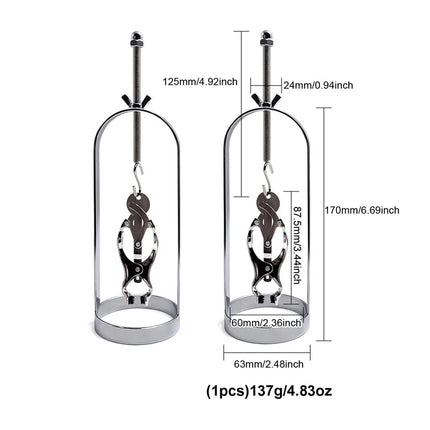 Adjustable Nipple Clamps Enlarger Cylinder Stretchers Metal Breast Fetish BDSM Bondage Toy Inverted Nipple Corrector for Couples