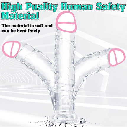 Transparent Big Dick 6 Sizes Realistic Jelly Dildo Soft Vaginal Masturbators Women Gay Penis Anal Sex Toys Suction Cup