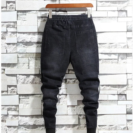 Wholesale 2022 Men's Slim Jeans Autumn Man's Feet Spiritual Social Guy Teenagers Cowboy Casual Toe Radish Black Pants Jeans